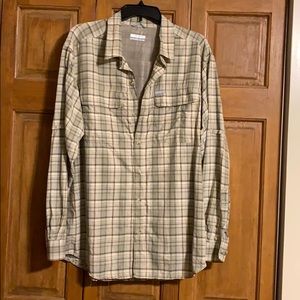 Columbia long sleeved button down shirt